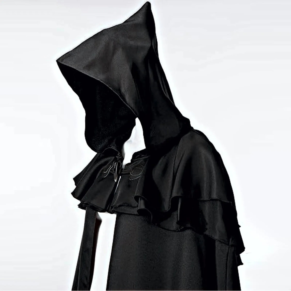 Grim Reaper Witch Halloween Costume for Adults - Black Hooded - product image 2