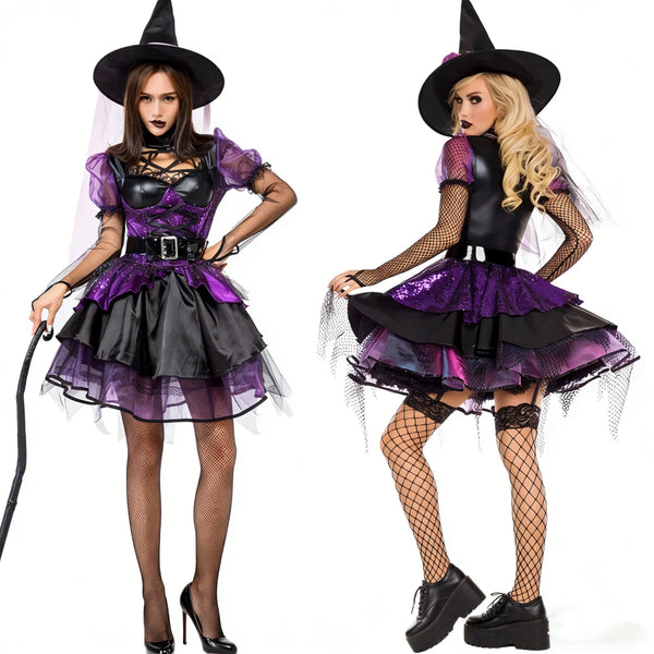 Women's Sexy Evil Witch Cosplay Costume Halloween Carnivals Masquerade Vampire Queen Fantasia Dress - product image 1