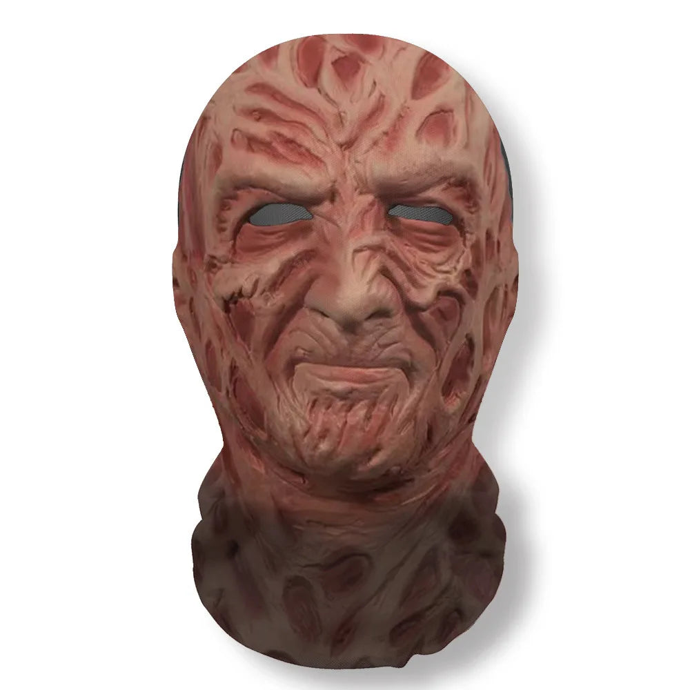 Halloween Ghost Face Full Mask, 3D Printed Stretchable Mesh, Comically Horrifying Cosplay Party Skull - product image 10