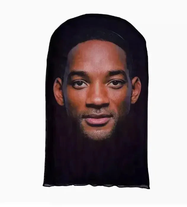 Costume Headwear Hip Hop Hood Hat Headgear 3D Printed Kanye Mask Elastic Mesh Halloween - View 41