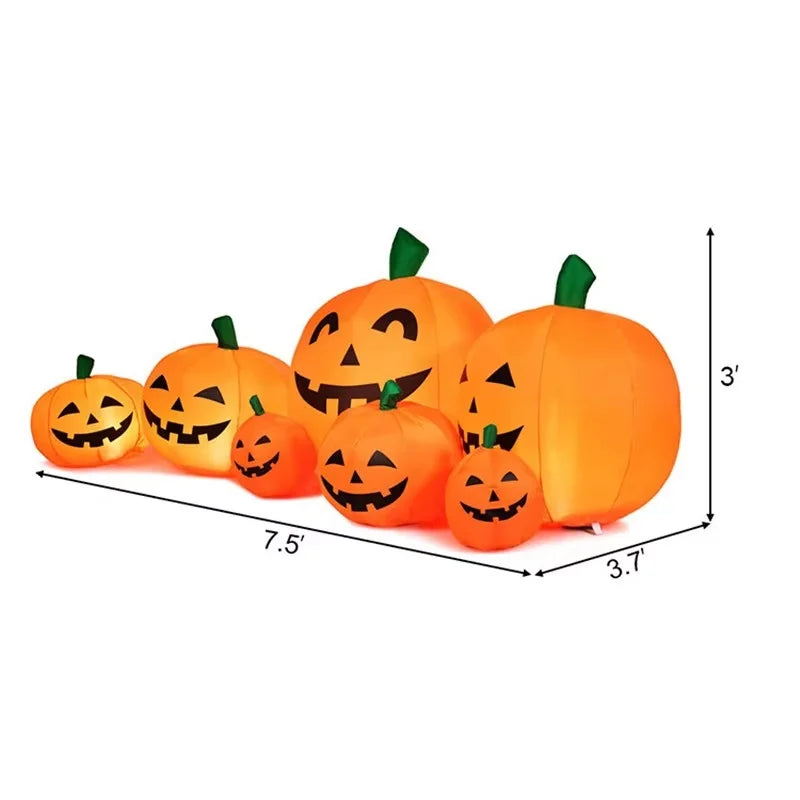 230cm 7pcs Inflatable Halloween Pumpkin Outdoor Garden Decoration Blowing Up Toys with LED Lights Christmas - product image 8