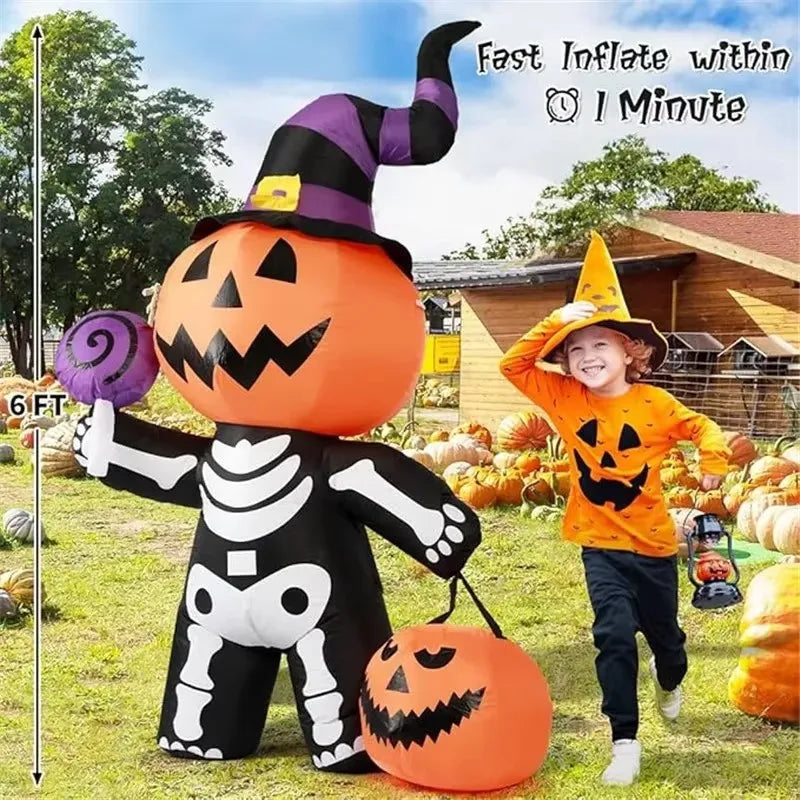 Halloween Inflatable Arch Toys Model Built-in LED Light Pumpkin Prop Outdoor Indoor Home Garden Party Terror - product image 14