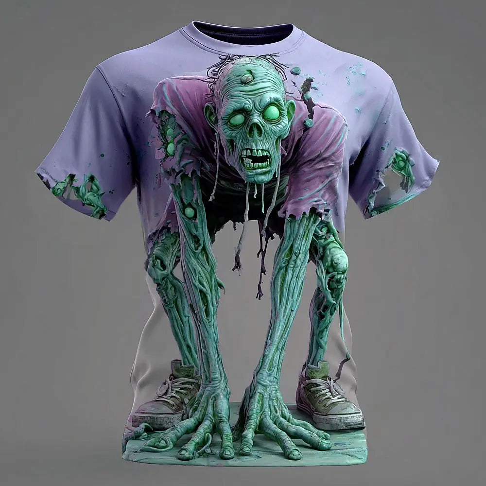 3D Zombie Halloween Graphic T-Shirt
