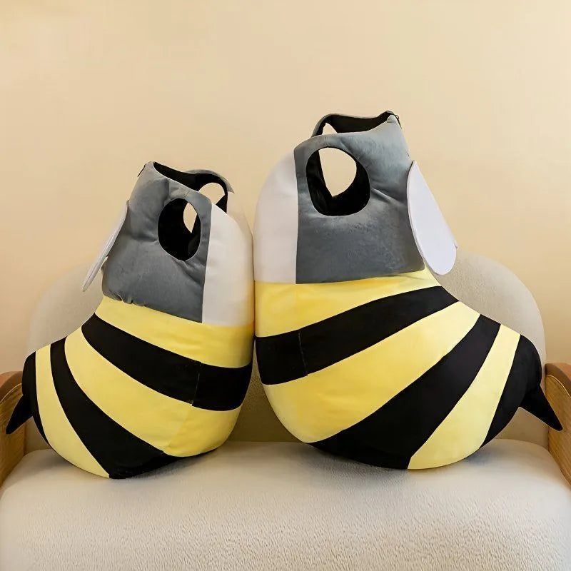 Boys Girls Bee Shark Cosplay Costume Doll Stripe Sleeveless Back Wing Hat Suit Funny Animal Clothes Halloween Roleplay Outfit