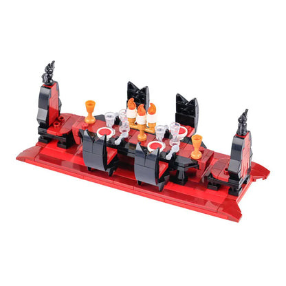 MOC Halloween Skeleton Horde Building Blocks Dark Castle with Vampire Throne DIY Medieval - B32-46