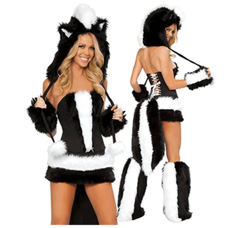 Adult Sexy Furry Animal Costume For Women Animal Costumes Halloween Rabbit Wolf - product image 14