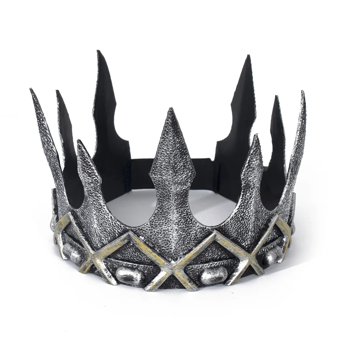 Royal King Crown – Gold or Silver Medieval Costume Headpiece
