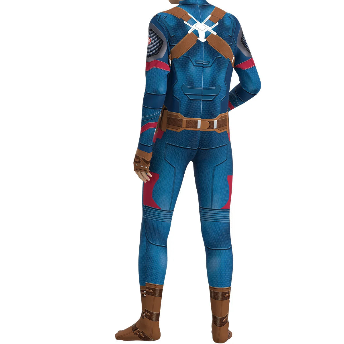 Halloween Cosplay Costume Captain Iron Long Sleeved Print Bodysuit Theme Party Role Playing Outfits for Adult - product image 3