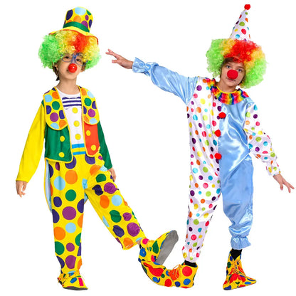 Halloween Kids Performance Clown Suit Kids Costume Clown Outfit No Wig Shoes - ZA-019 / 2XL(140-150cm)