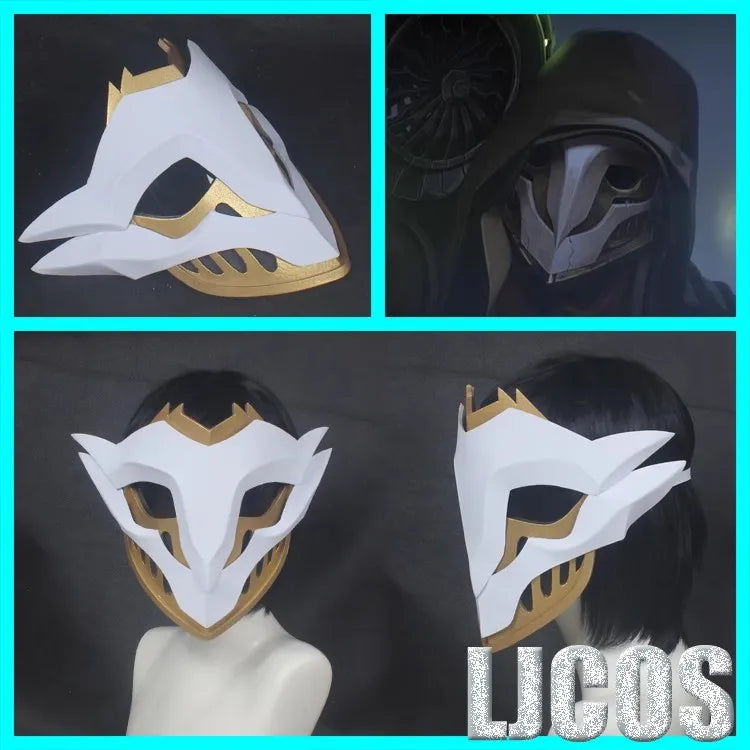 Anime Ekko Costume Game LOL Arcane Costume White Wig Mask Men Suit Shoes Coat Holloween - Costume / One Size