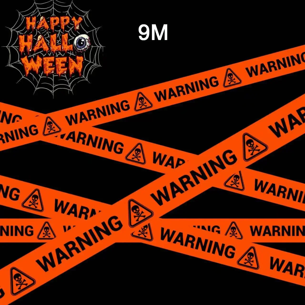 Halloween Warning Tape Signs Banner Halloween Props Window Prop Danger Warning Line Halloween Decoration Supplies