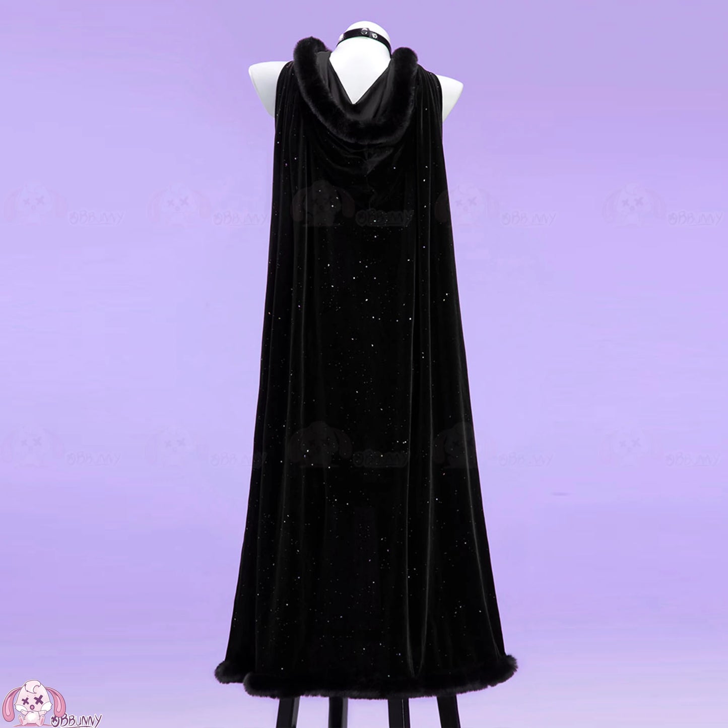 Original Witch Banquet Cosplay Costume Halloween Black Purple Plush Cape Summer Outfit Anime Prop Halloween - product image 5
