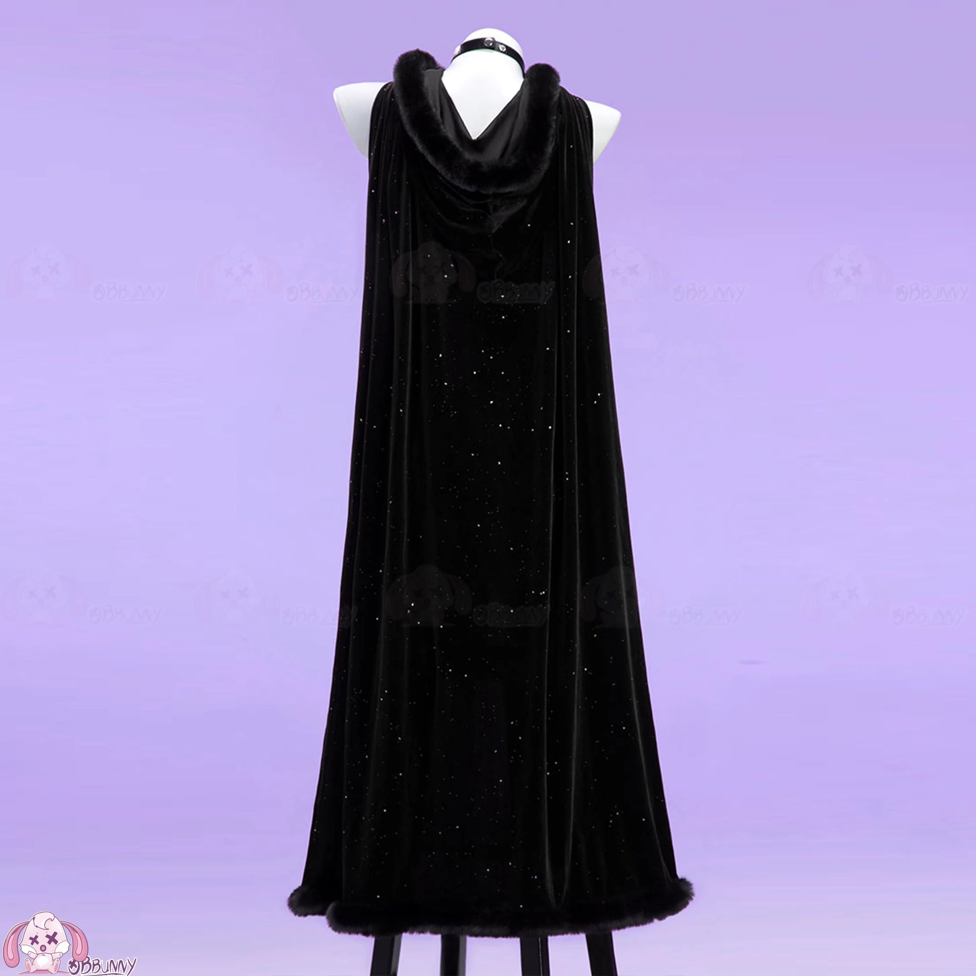 Original Witch Banquet Cosplay Costume Halloween Black Purple Plush Cape Summer Outfit Anime Prop Halloween - product image 5