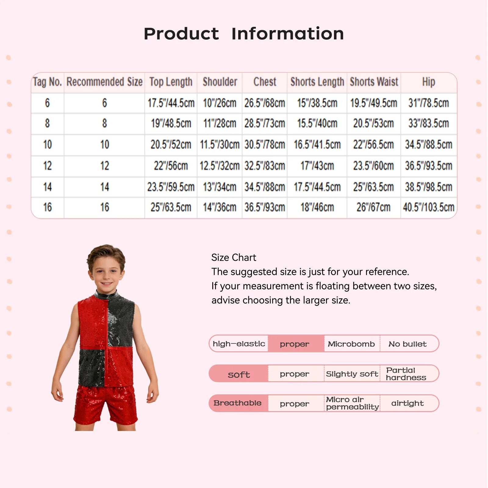 Kids Boys Hip Hop Dance Outfit Sequins Dance Top and Shorts Set Halloween Clown Costume - Silver / 16