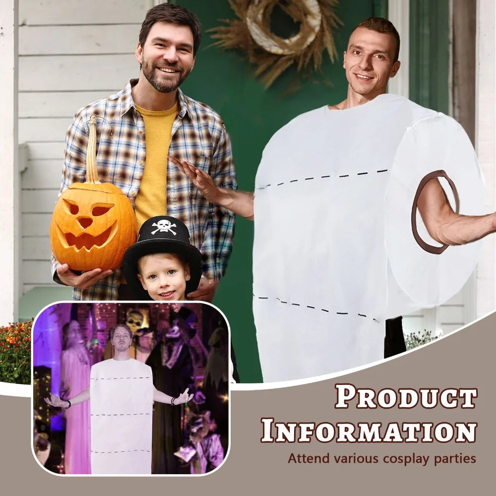 Toilet Paper Roll Costume or Toilet Outfit – Funny Adult Halloween