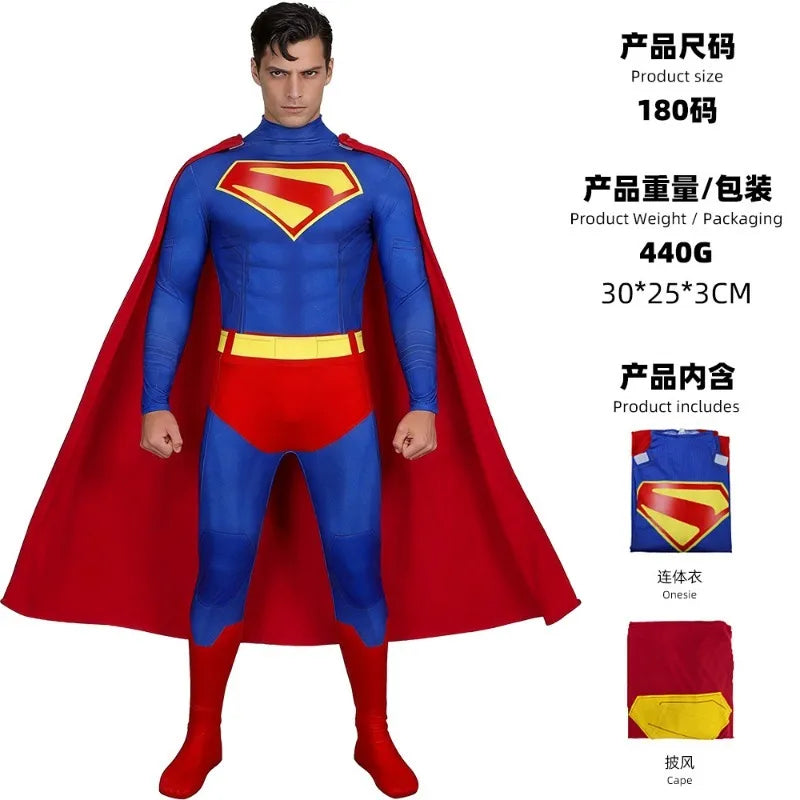 Superman Costume Halloween Costume Male and Female Hero Costume - New Superman / 190