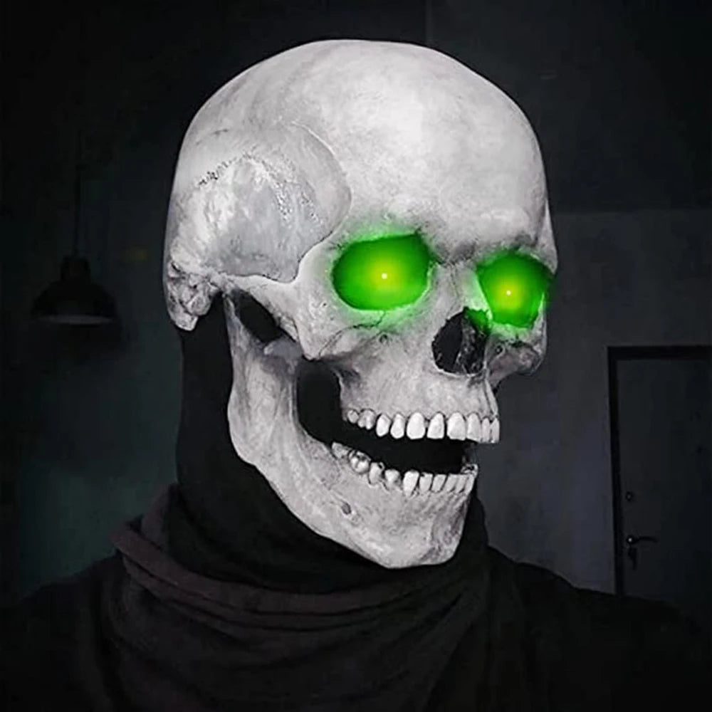 Halloween Mask Latex Mask Skull Mask Horror Decoration Full Head Skull Mask Helmet Movable Jaw Masque Gifts - product image 4
