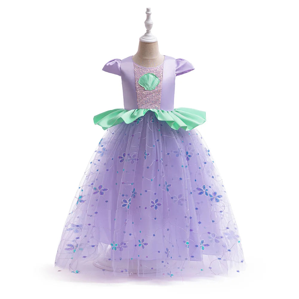 Girls Mermaid Princess Halloween Costume Dress