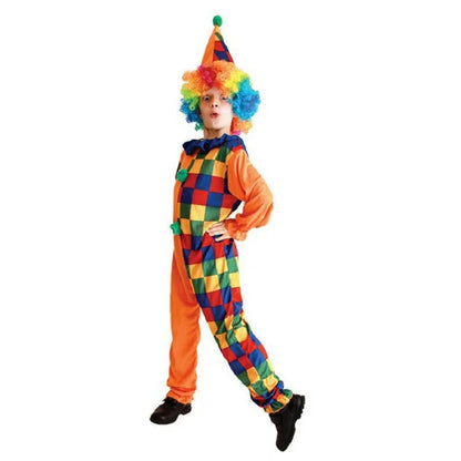 Kids Clown Costume Hat Kids Halloween Kindergarten Magic Game Show Jumpsuits Baby Prom - Wig / M