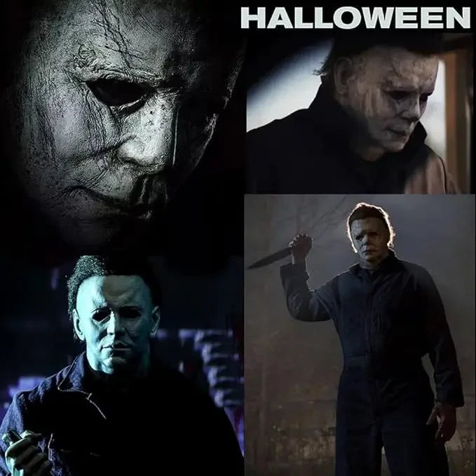 White-Faced Slasher Horror Latex Mask - Adult Halloween - product image 3