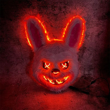 Luminous Rabbit ro Bear Cos Props LED Dance Scary Creative Cartoon Animal Mask