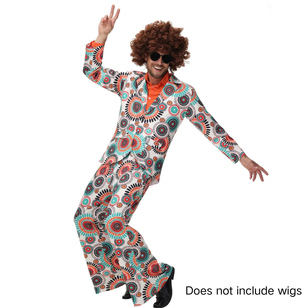 Retro 70s 80s Hippie Costume for Men Women Disco Couples Hippie Costume Dress Up Adult - View 7