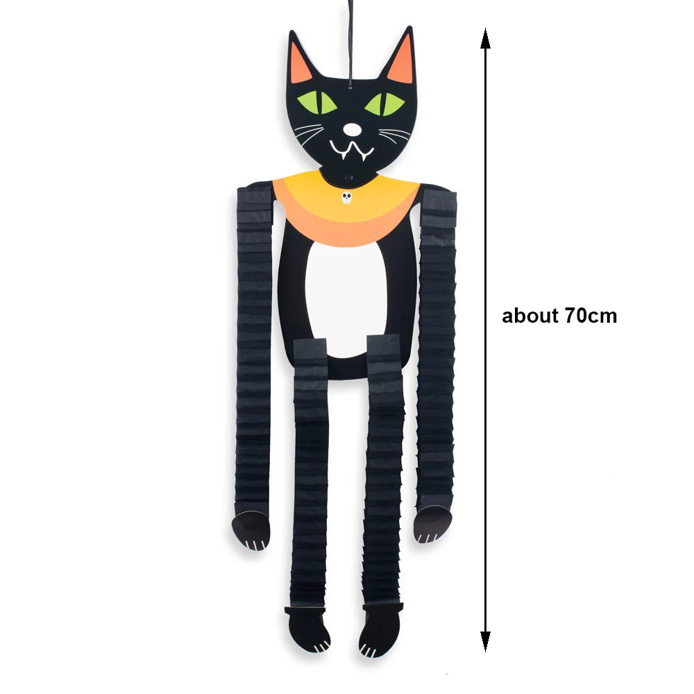 Halloween Pumpkin Vampire Sign Hanging Decorations Witch Ghost  Skull Black Cat Ornaments Halloween Party Door Wall Home Decor