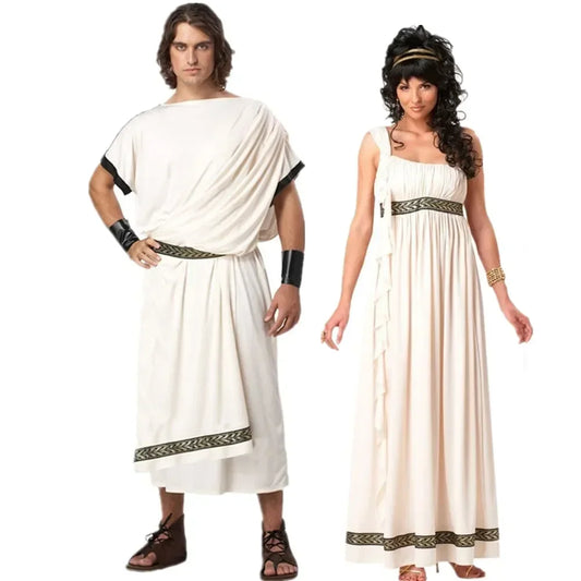 Halloween Man Women Ancient Greek Mythology Rome Toga Robe Greek Mythology God Goddess - Men-1 / XL