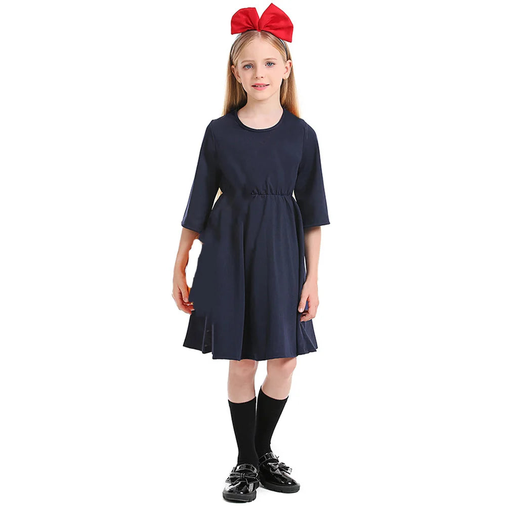 Kids Halloween Costumes Children's Clothes Little Witch Delivery Dress Miyazaki Hayao Cos Kiki Costume Love - product image 7