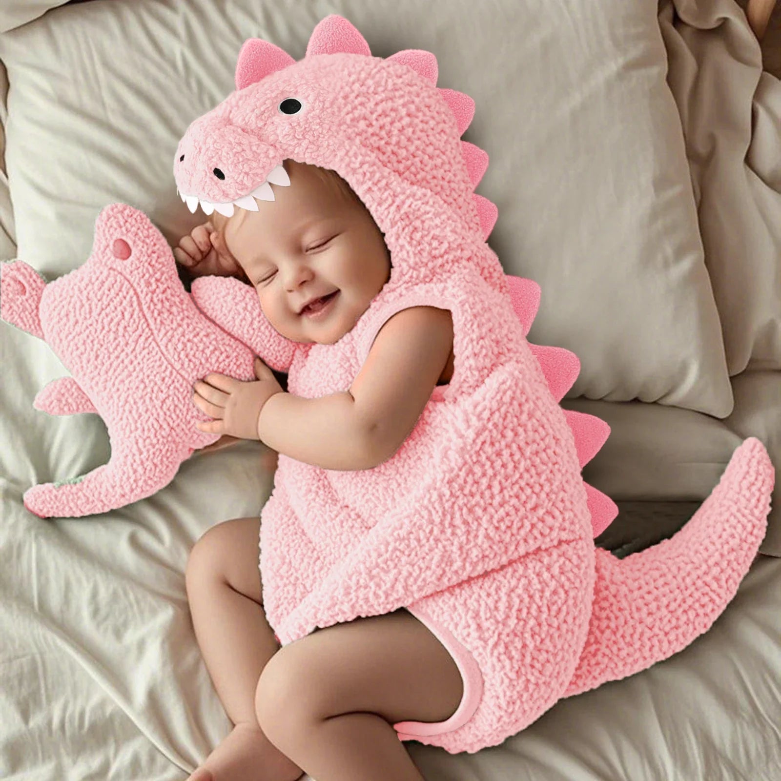 Baby Dinosaur Romper Costume – 0–18 Months - Green 6–12 Months