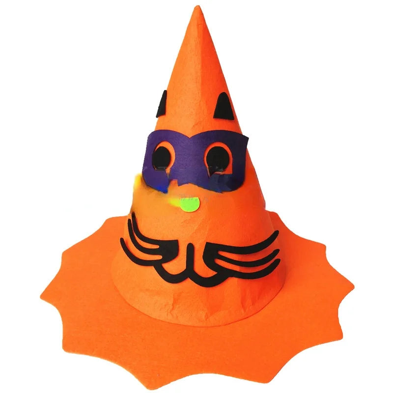 Halloween Party Holiday Masquerade Show Performance Dress Up Props Pumpkin Hat Boys Girls Orange - Discount Halloween City