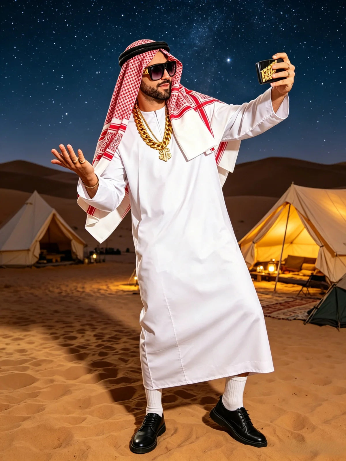 Arab Emirate Shepherd Prince Adult Halloween Costume