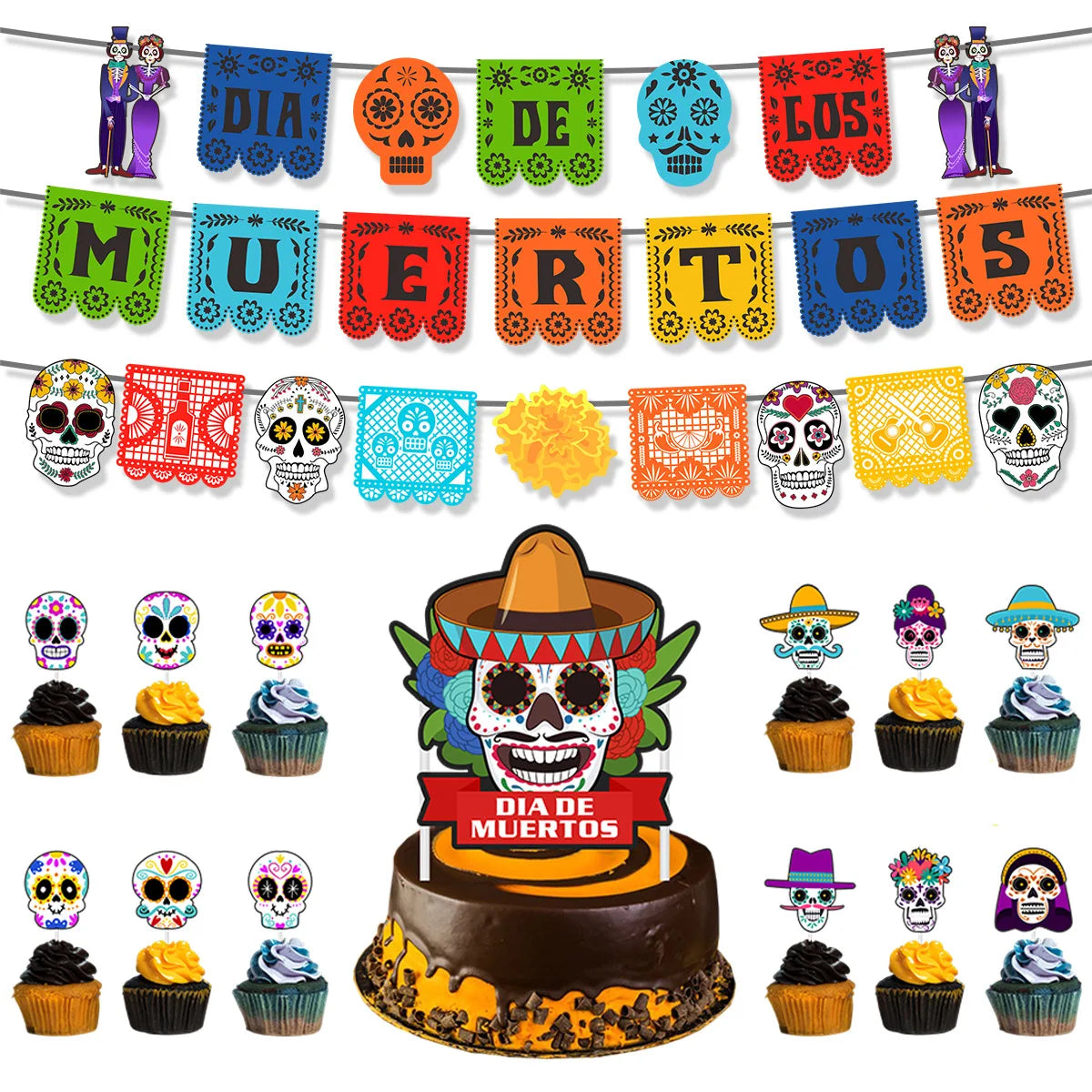 Day of the Dead Skull Party Tableware Set - product image 26