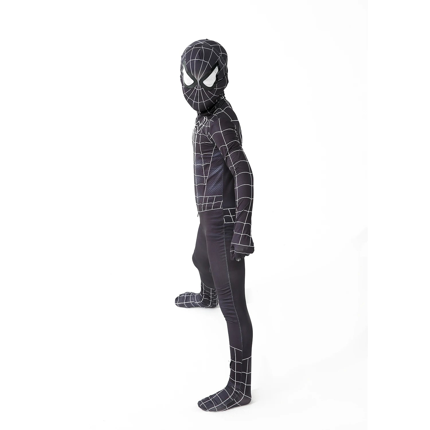 Biack Web-Slinger Hero Superhero Costume Bodysuit For Spandex Zentai Halloween Cosplay Jumpsuit 3D