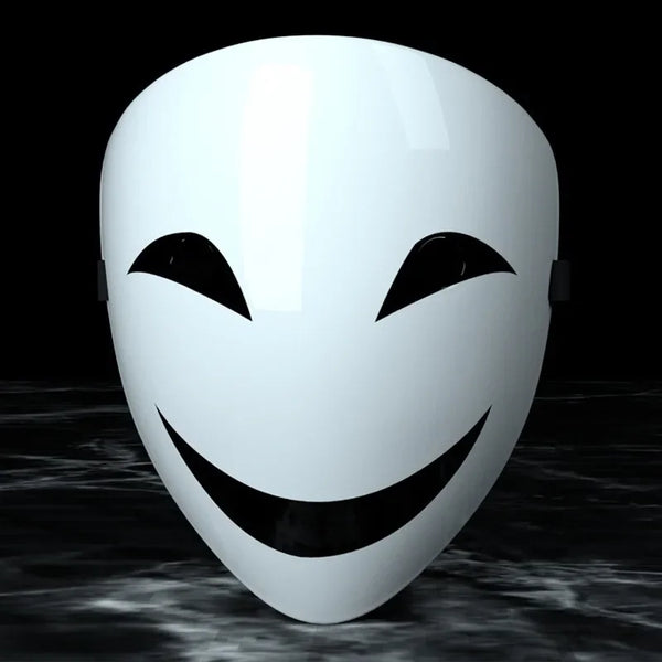 new Smiling Scary Mask Full Face Ghost Face Joker Black Evil Halloween Ghost Mask - product image 1