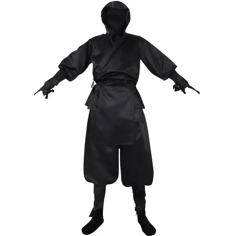 BRM Samurai Costume Halloween Costume Japanese Men's Black Ninja Costume - set / M
