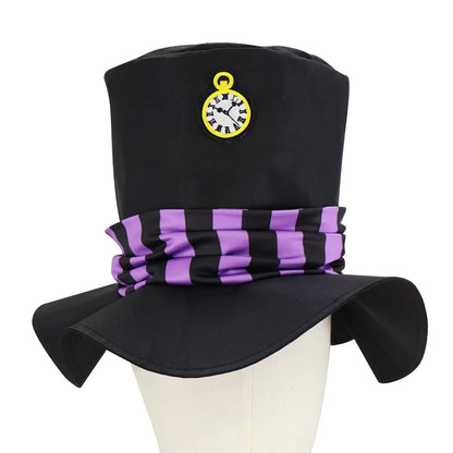 Anime Magician Clown Mad Hatter Costume Women Alice in Wonderland Costume Halloween Circus - Red / XXL