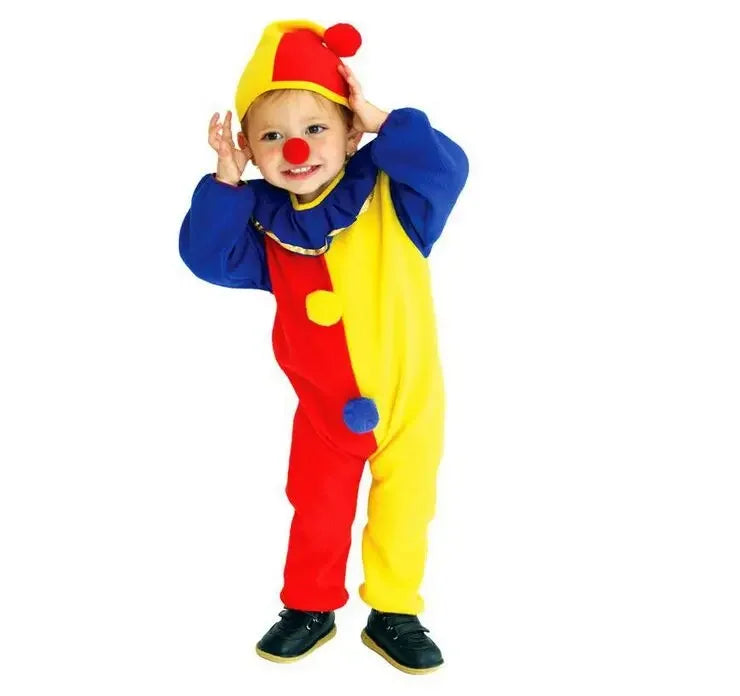 Kids Halloween Buffoon Costumes Baby Clown Costume Circus Jumpsuits Kids Day Year Rompers - View 7