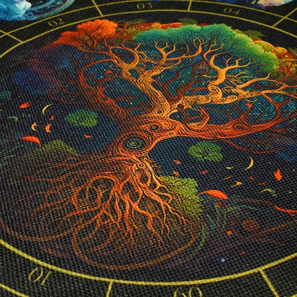 Zodiac Tree of Life Tarot Altar Cloth