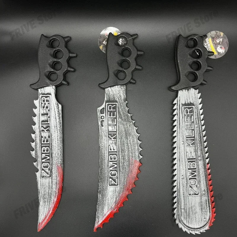 Halloween Realistic Machete Electric Saw Plastic Chainsaw Machete with Blood - product image 3