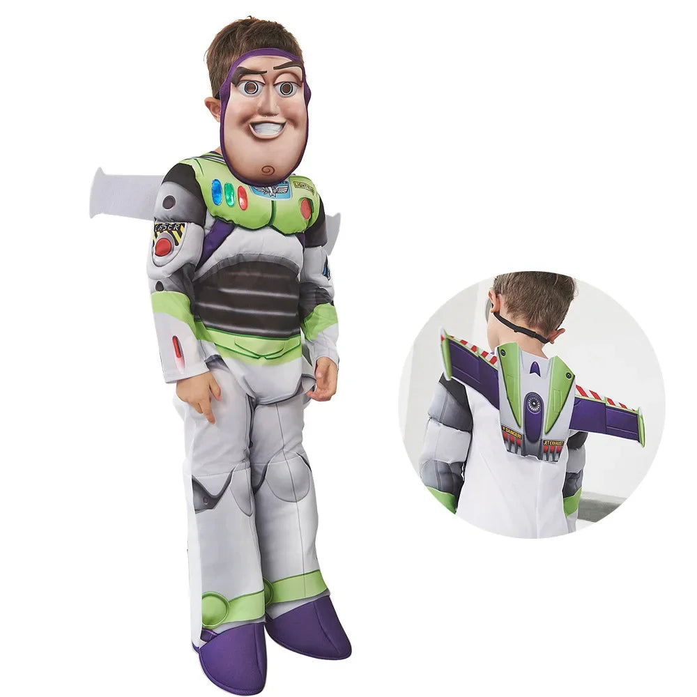 Buzz Lightyear Costume Kids Halloween Costume for Children Carnival Party Clothing