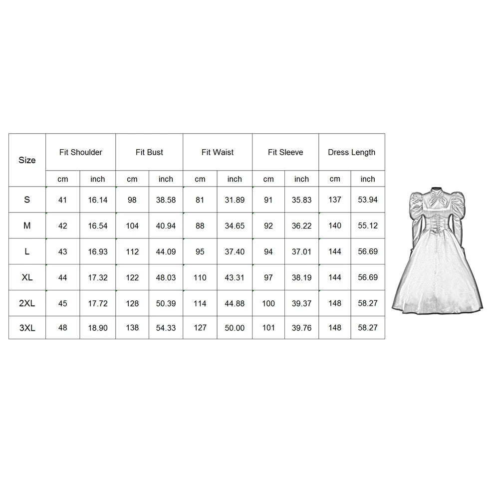 Women Gothic Victorian Dress Renaissance Ball Gown Vampire Rococo Costume Black