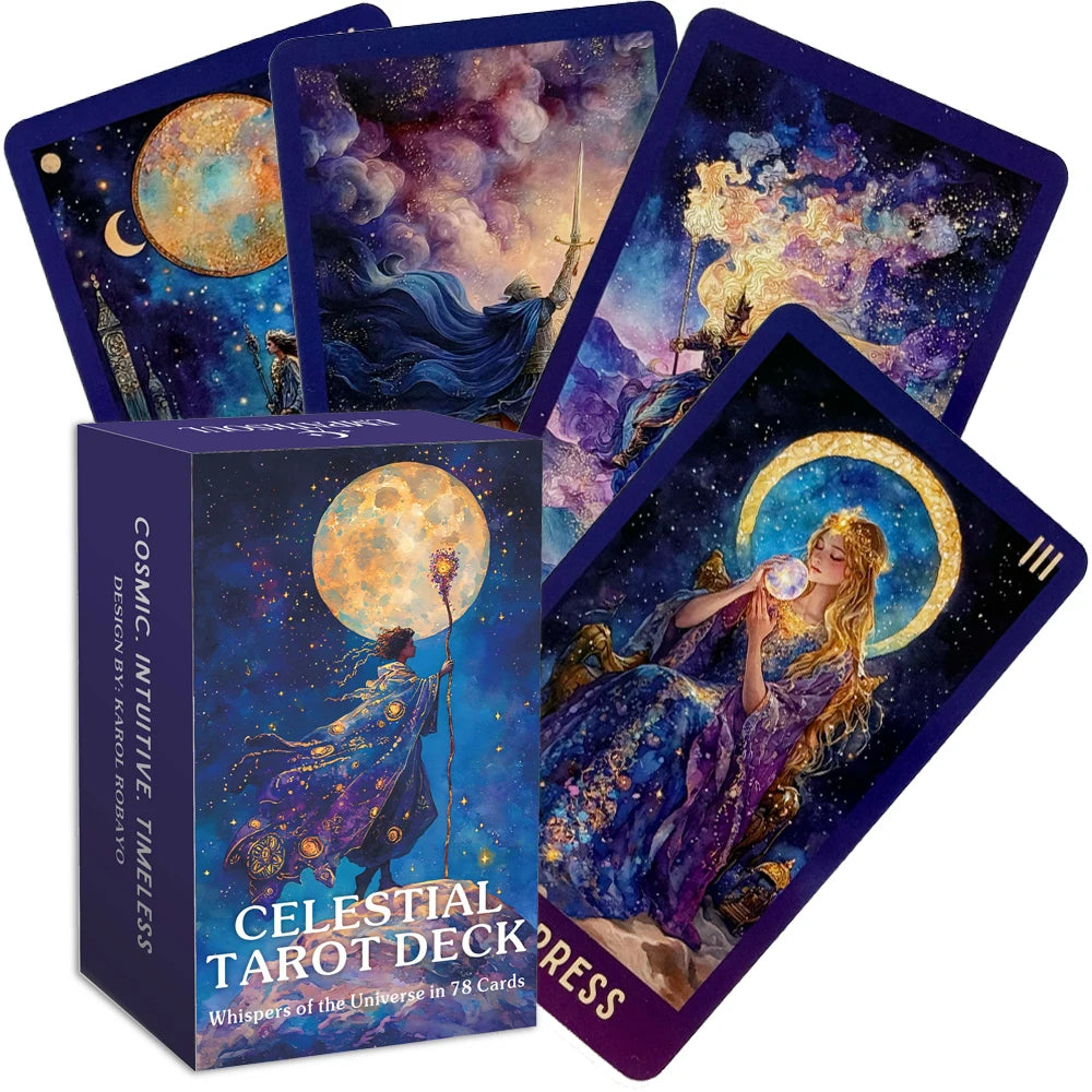 Celestial Tarot Deck – 78 Cards with Guidebook