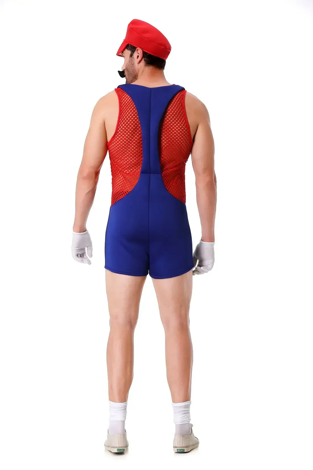 Men's Anime Super Luigi frères plombier drôle combinaison Costume - alternate view 4