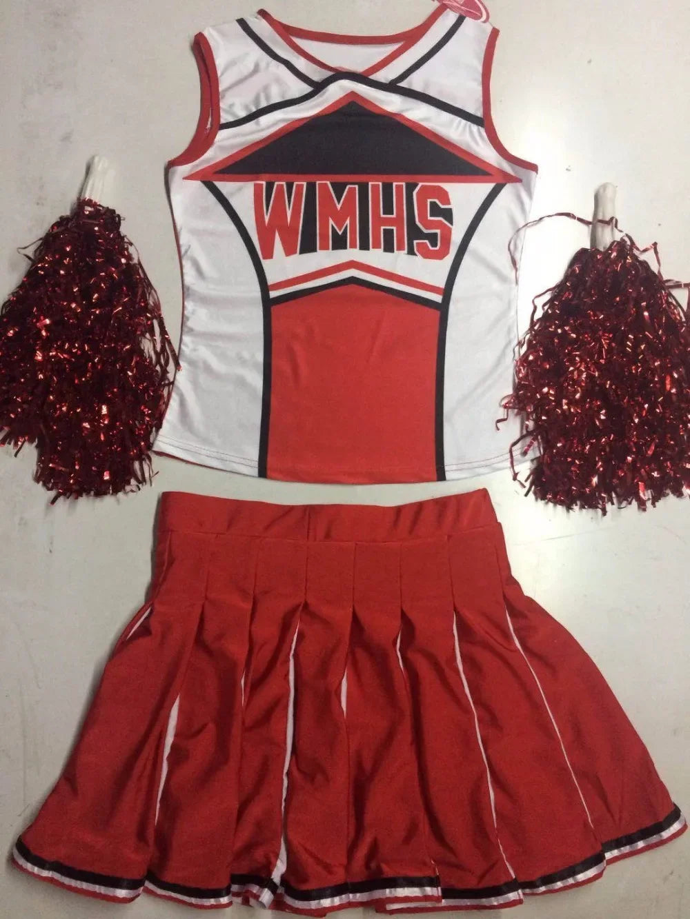 Glee-Inspired Cheerleader Costume for Women | Red Varsity Uniform