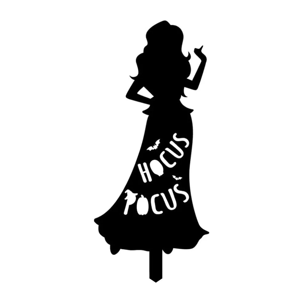 Halloween Iron Art Witch Signs Frame Silhouette Decor Carnival Home Decor Outdoor Garden Black Hocus Pocus Magic Witches Gifts