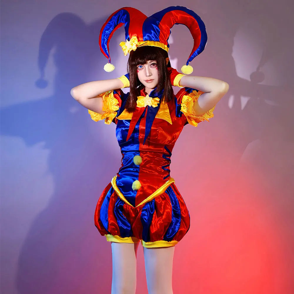 Cartoon Amazing Ragatha Digital Circus Costume for Girls Dress Halloween Pamny Jumpsuits - set / XXL