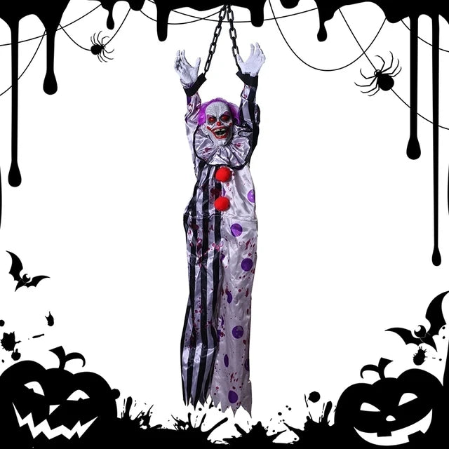 Animatronics Decoration Hanging Clown Nurse Voice Control Electric Outdoor Prop - alternate view 6