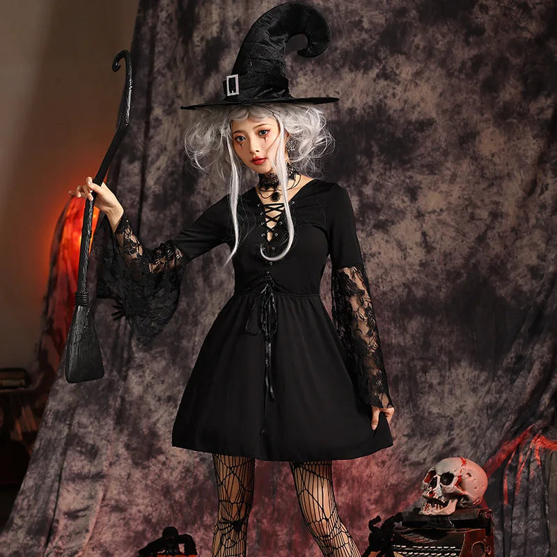 Gothic Lolita Witch Hook Dark Fantasy Women's Dress Halloween Costume - product image 2