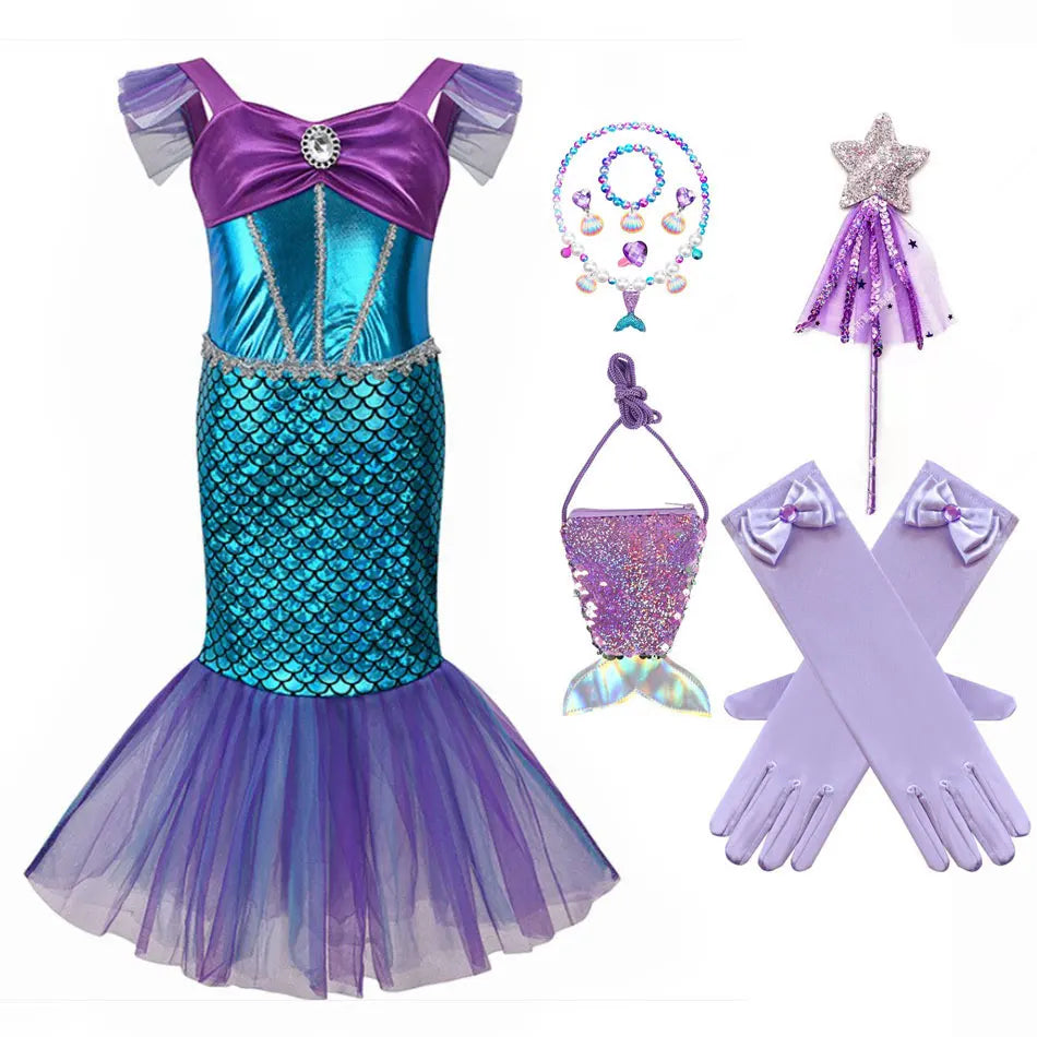 Kids' Princess Sleeveless Mermaid Fairy Tale Funny Costume - alternate view 7
